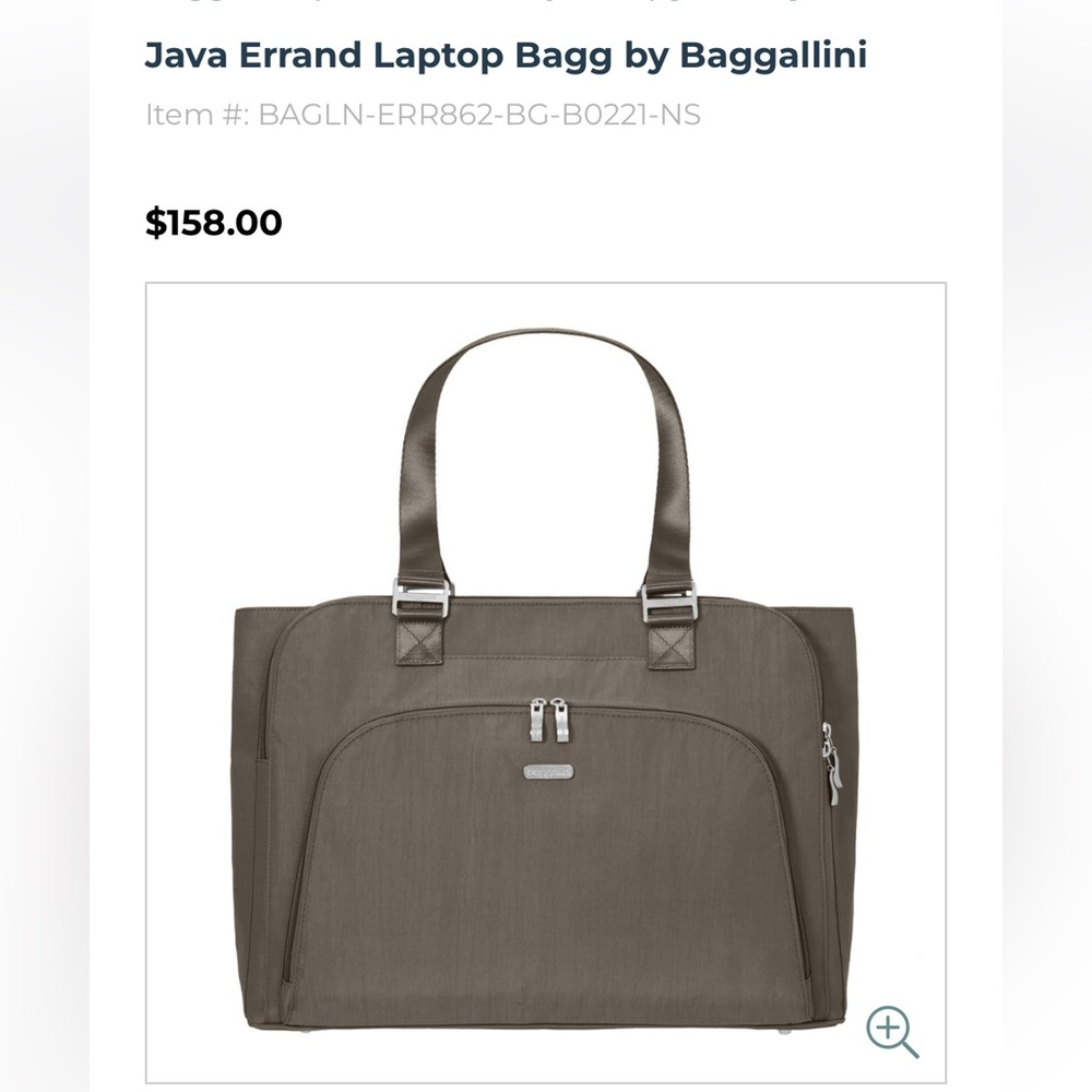 Baggallini Java Errand Laptop Work/Overnight Bag - image 1